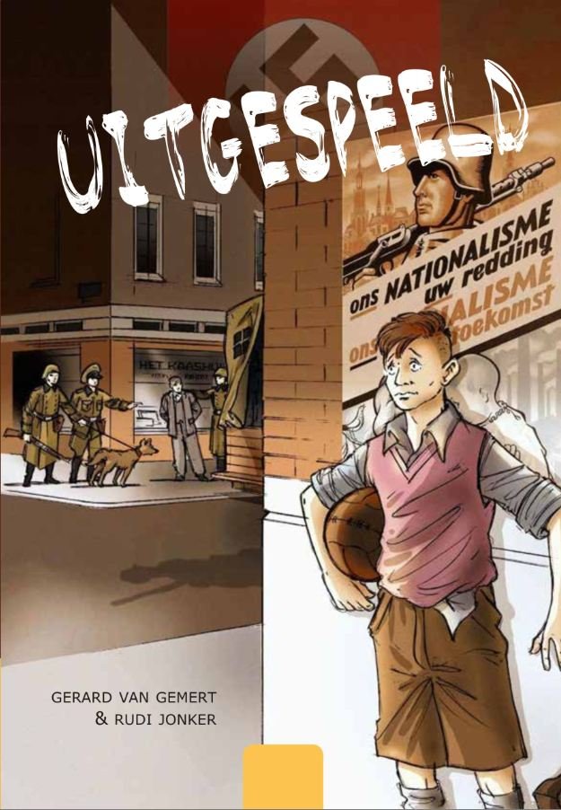 Ontdek het spannende avontuur in "Uitgespeeld", een unieke combinatie van sport en historische fictie dat je tienerkinderen zal hypnotiseren!In dit inspirerende kinderboek, geschreven door de bekende auteur Gerard van Gemert, wordt de lezer meegenomen naar een tijd waarin voetbal niet alleen een spel is, maar ook een manier om te overleven. Levi Poons, een jonge Joodse voetballer, staat midden in de storm wanneer zijn vader contacten heeft in het verzet en er een onderduiker bij hen in huis komt.De sportthema's spelen een belangrijke rol in dit boek, maar ook de levenslessen die kinderen kunnen leren van Levi's avontuur. Denk aan doorzettingsvermogen, teamgeest en vriendschap - alles wat je tienerkind nodig heeft om zichzelf te ontwikkelen en groeien.Dit sportboek is niet alleen een spannend verhaal, maar ook een les in historische fictie. Je kind zal worden geconfronteerd met moeilijke thema's zoals racisme en oorlog, maar ze zullen ook zien hoe belangrijk vriendschap, loyaliteit en doorzettingsvermogen zijn.Gerard van Gemert heeft zich hierin een echte meester getoond in het schrijven van boeken die jongeren inspireren en enthousiasmeren. Met "Uitgespeeld" als startpunt zal je tienerkind gegarandeerd meer willen lezen, want ze zullen worden weggevoerd naar een wereld van spanning, vriendschap en avontuur.Dit boek is perfect voor leerlingen tussen de 12-16 jaar die op zoek zijn naar inspiratie en een spannend verhaal. Zorg ervoor dat je tienerkind dit boek alvast heeft gelezen!